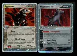 Aggron ex 95/100 EX Sandstorm 2003 Mightyena 101/110 Holon Holo Pokemon Card Lot - Image 1