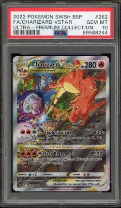 Pokemon Charizard VSTAR Ultra-Premium Coll. Full Alt Art Promo SWSH262 PSA 10 - Image 1