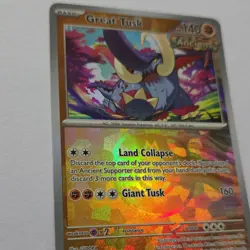 Pokemon Great Tusk 055/131 Prismatic Evolutions Holo Masterball Ancient 140 HP - Image 3