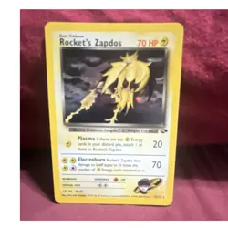 Pokemon Rocket's Zapdos Gym Challenge Holo Rare 15/132 70 HP Basic English - Image 1