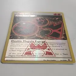 Double Magma Energy 34/34 Double Crisis Reverse Holo Pokemon LP - Image 3