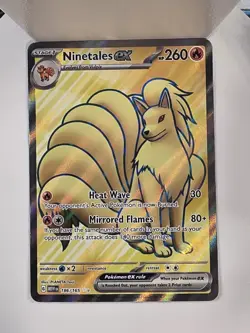 Ninetales EX 186/165 Ultra Rare Full Art Scarlet & Violet Pokemon 151 English - Image 1