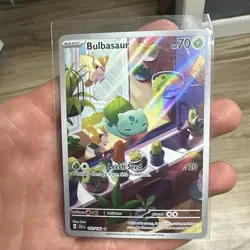 Pokemon Bulbasaur Illustration Rare 143/142 SV07 Stellar Crown Full Art Holo - Image 1