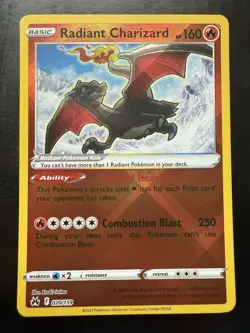 Pokemon Radiant Charizard 020/159 Crown Zenith Holo Radiant Rare NM - Image 1