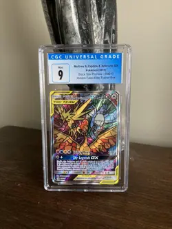 CGC 9 MINT Pokemon Moltres & Zapdos & Articuno GX SM210 Promo - Image 1