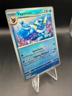 TCG POKEMON VAPOREON 022/131 MASTERBALL HOLO PRISMATIC EVOLUTIONS - Image 2
