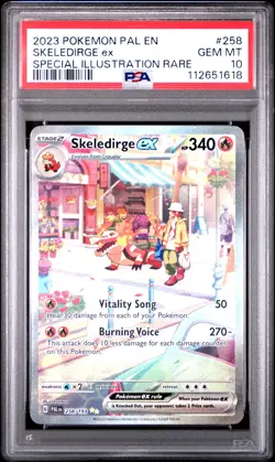 2023 POKEMON PALDEA EVOLVED SPECIAL ILLUSTRATION RARE SKELEDIRGE EX PSA 10 - Image 1