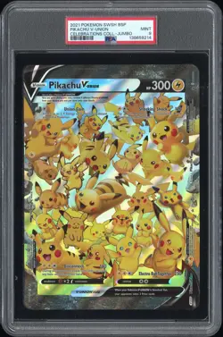 2021 POKEMON SWSH CELEBRATIONS COLLECTION-JUMBO PIKACHU V-UNION PSA 9 - Image 1