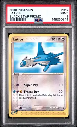 2003 POKEMON BLACK STAR PROMO #015 LATIOS PSA 9 - Image 1
