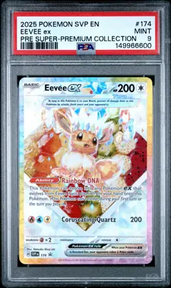 2025 POKEMON PRISMATIC EVOLUTIONS SUPER-PREMIUM COLLECTION EEVEE EX PSA 9 - Image 1