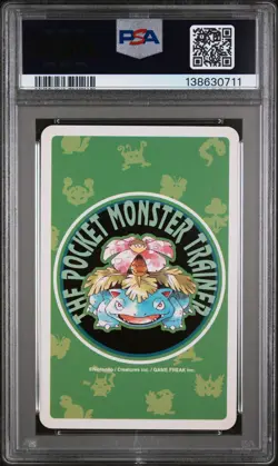 1996 POKEMON GREEN VERSION PLAYING CARDS 4 OF DIAMONDS #002 IVYSAUR PSA 10 - Image 2