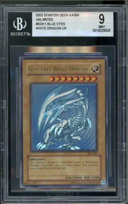 Blue Eyes White Dragon SDK-001 Ultra Rare GLOSSY Unlimited Yugioh Bgs 9 *025 - Image 1