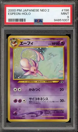 Pokemon Espeon Neo Discovery Unlimited Holo Rare #1 PSA 9 Mint - Image 1
