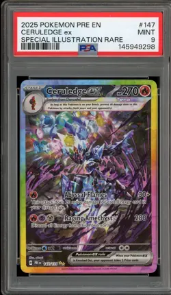 Pokemon Ceruledge ex Prismatic Evolutions Special Illustration Rare #147 PSA 9 - Image 1