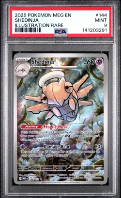 2025 POKEMON MEG EN-MEGA EVOLUTION ILLUSTRATION RARE #144 SHEDINJA PSA 9 - Image 1