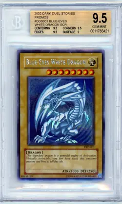 2002 Yu-Gi-Oh! Dark Duel Stories Promo Blue-Eyes White Dragon #DDS001 BGS 9.5 - Image 1