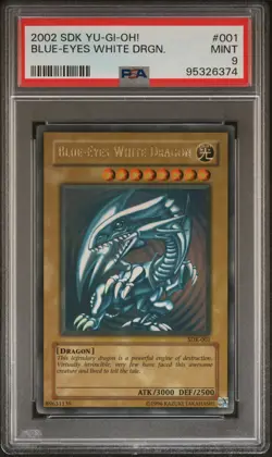 Blue Eyes White Dragon SDK-001 Ultra Rare FADED Yugioh PSA 9 *374 - Image 1