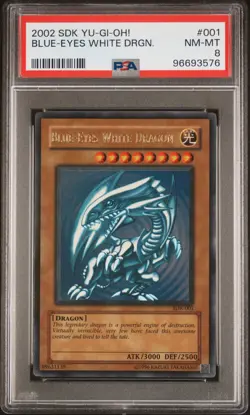 Blue Eyes White Dragon SDK-001 Ultra Rare Unlimited Yugioh PSA 8 *576 - Image 1
