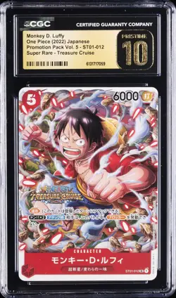 2022 ONE PIECE JAPANESE PROMOTION PACK VOL.5 MONKEY D. LUFFY CGC 10 PRISTINE - Image 1