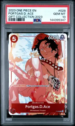 2023 ONE PIECE GIFT COLLECTION 2023 #028 PORTGAS D. ACE PSA 10 - Image 1