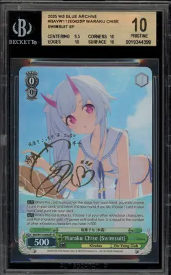 Weiss Schwarz Waraku Chise (Swimsuit) Bleu Archive BAV/W112-E042SP SP BGS 10 - Image 1