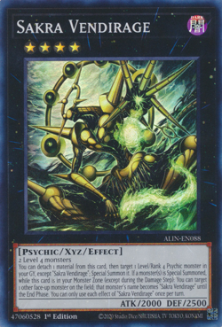 Yugioh! Sakra Vendirage - ALIN-EN088 - Super Rare - 1st Edition Near Mint - Image 1