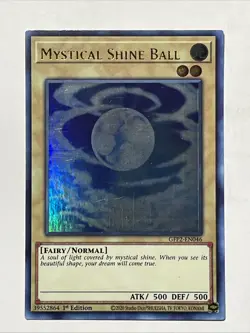 YUGIOH MYSTICAL SHINE BALL SUPER RARE LCYW-EN229 1ST EDITION LP - Image 1