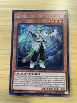 Crowley, the Gifted Magistus BLMM-EN044 Secret Rare 1st Edition Yugioh Card NM - Image 2