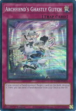 TAMA-EN026 Archfiend's Ghastly Glitch 1st Edition Super Rare NM YuGiOh TCG - Image 1