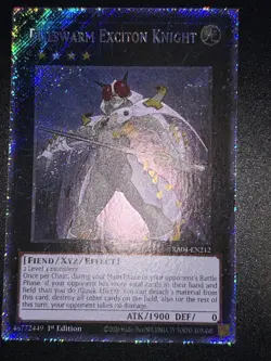 Yugioh Evilswarm Exciton Knight RA04-EN212 Platinum Secret Rare 1st Ed NM - Image 1