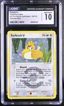 CGC 10 Farfetch'd EX Fire Red & Leaf Green 23/112 Reverse Holo Pokemon Card - Image 1