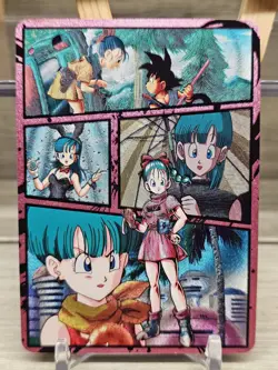 Bulma Dragon Ball Art Card Textured Holo Foil Mint - Image 1