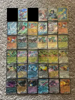 73 Card Pokemon TCG Lot Illustration Rares, Trainers, EX’s , V’s and Pokeballs - Image 1
