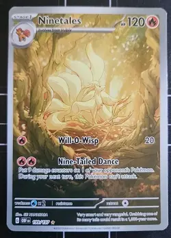 Pokemon TCG Obsideon Flames Ninetails Full Art Card 199/197 - Image 1