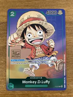 Monkey D. Luffy P-037 One Piece Promo Card TCG 1st Anniversary Stamped Foil - Image 1