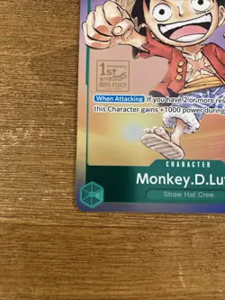 Monkey D. Luffy P-037 One Piece Promo Card TCG 1st Anniversary Stamped Foil - Image 2