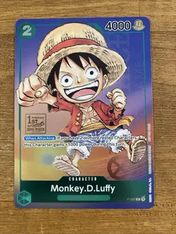Monkey D. Luffy P-037 One Piece Promo Card TCG 1st Anniversary Stamped Foil - Image 1