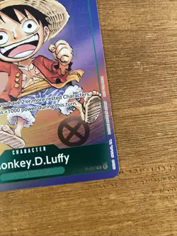Monkey D. Luffy P-037 One Piece Promo Card TCG 1st Anniversary Stamped Foil - Image 3