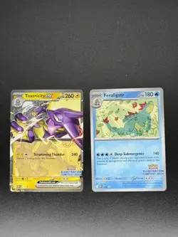 Pokemon Illustration Contest 2024 Feraligatr Toxtricity EX TCG Trading Cards - Image 1