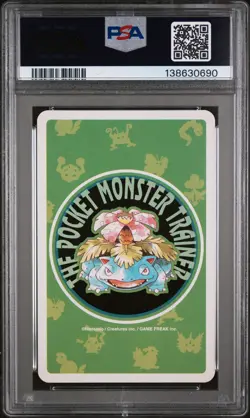 1996 POKEMON GREEN VERSION PLAYING CARDS 7 OF CLUBS #095 ONIX PSA 10 - Image 2