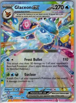 Glaceon ex - 026/131 SV: Prismatic Evolutions - Pokemon Card - NM - Image 1