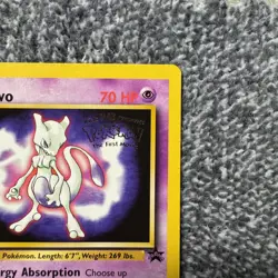 Mewtwo TCG 3 Black Star Pokemon The First Movie 1999 Promo Card LP - Image 4