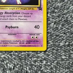 Mewtwo TCG 3 Black Star Pokemon The First Movie 1999 Promo Card LP - Image 5