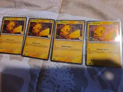 4 Pikachu 30th Anniversary (Pokemon Day 2026) 051/162 All Cards Have Swirls. - Image 1