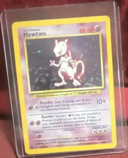 Pokemon Mewtwo Base Set Holo Rare 10/102 60 HP Basic Wizards 1999 English Card - Image 1