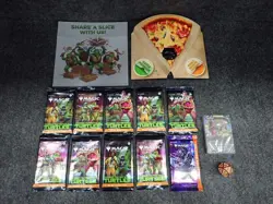 MTG Teenage Mutant Ninja Turtles Pizza Bundle, UNUSED, OPEN BOX, SEALED CARDS - Image 1