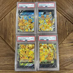 Pokemon Pikachu V-Union SWSH 139-142 Celebrations Promo 4 Card Set PSA 10’s - Image 1
