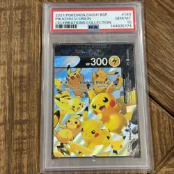 Pokemon Pikachu V-Union SWSH 139-142 Celebrations Promo 4 Card Set PSA 10’s - Image 3