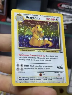 Dragonite 4/62 Fossil 1999 5 WB Promo Vintage WOTC Holo Pokemon Card Lot - Image 5