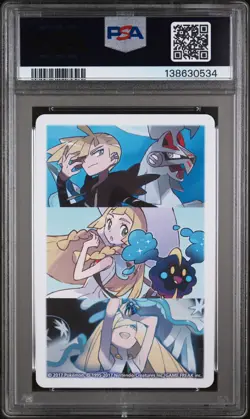 2017 POKEMON PLAYING CARDS LILLIE, GLADION & LUSAMINE JACK OF HEARTS PSA 10 - Image 2